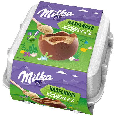 Milka Löffele Ei Haselnuss